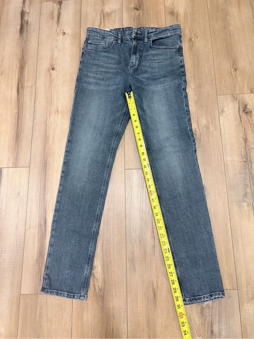 Outland Denim Ranger 31R Slim Straight Jeans Organic Cotton Quiet Luxury Men’s